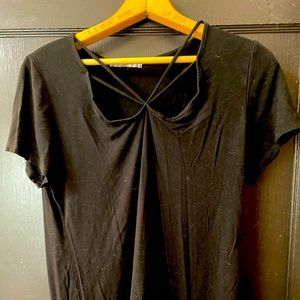 Strappy Black Tee
